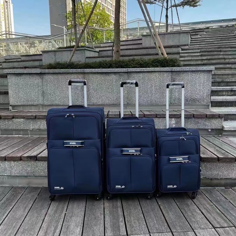 Practical Fabric 4 Wheel Suitcase 20 24 28 Inch Multicolor Lightweight