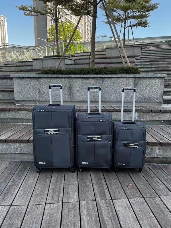 Practical Fabric 4 Wheel Suitcase 20 24 28 Inch Multicolor Lightweight