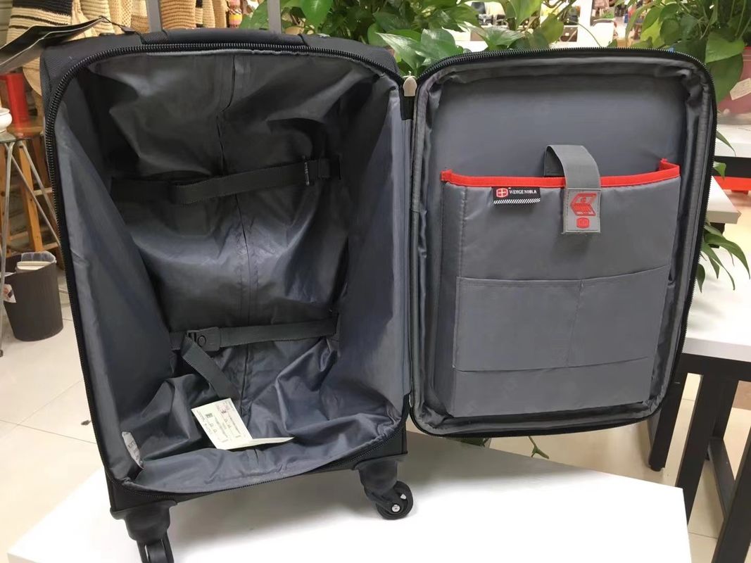 Lightweight Fabric Luggage Bag 20 Inch 22 Inch 24 Inch Black Color
