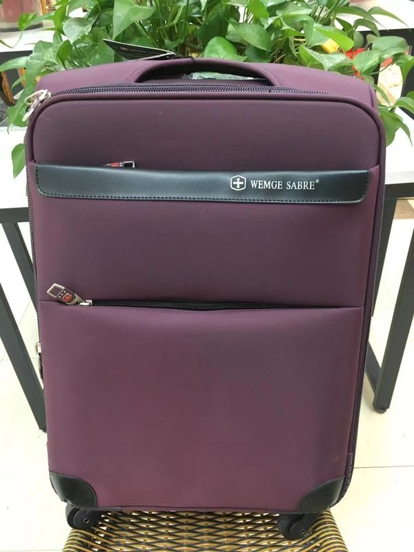 Lightweight Fabric Luggage Bag 20 Inch 22 Inch 24 Inch Black Color