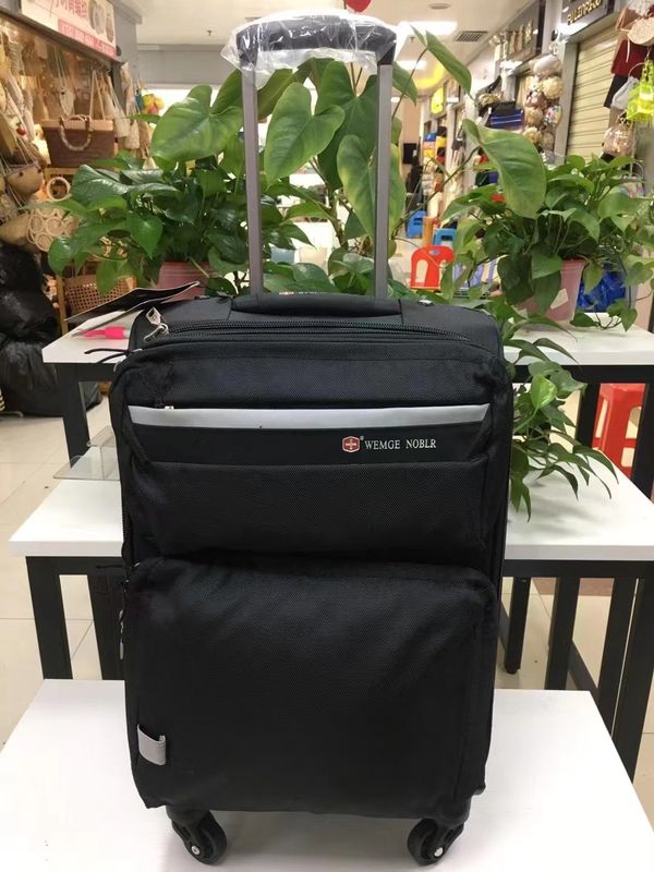 Lightweight Fabric Luggage Bag 20 Inch 22 Inch 24 Inch Black Color