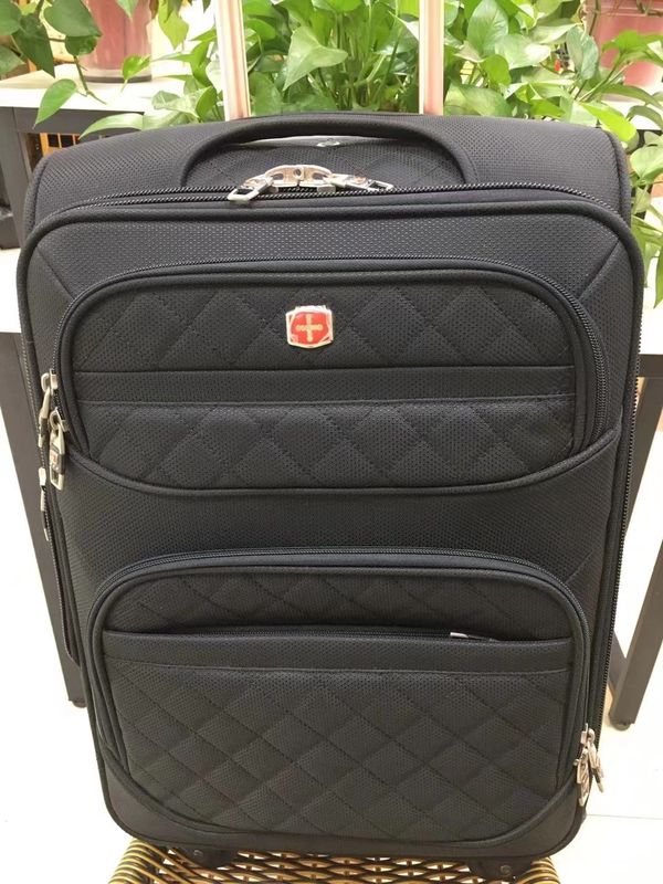 Lightweight Fabric Luggage Bag 20 Inch 22 Inch 24 Inch Black Color