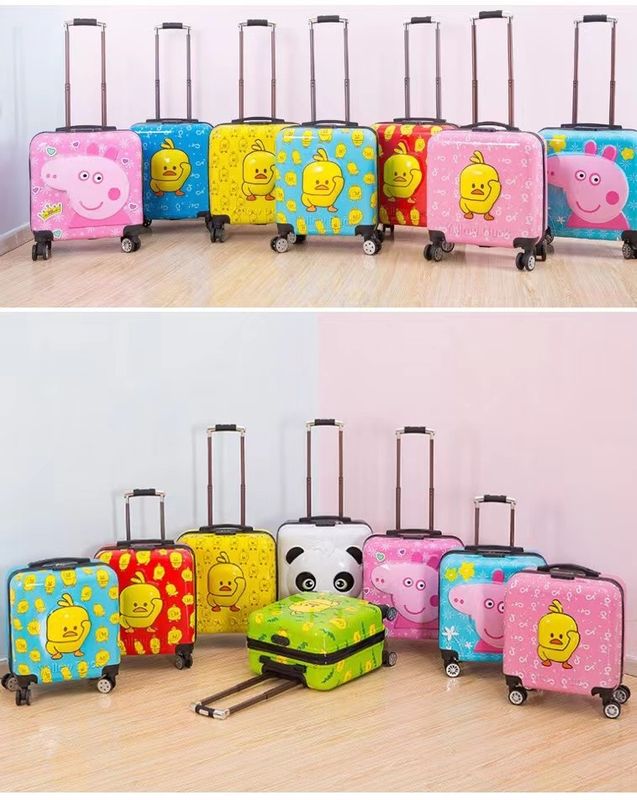 Hot Selling Cheap Abs Children Travel Luggage Bag Trolley 18 Inch Cartoon Character Kid Luggage