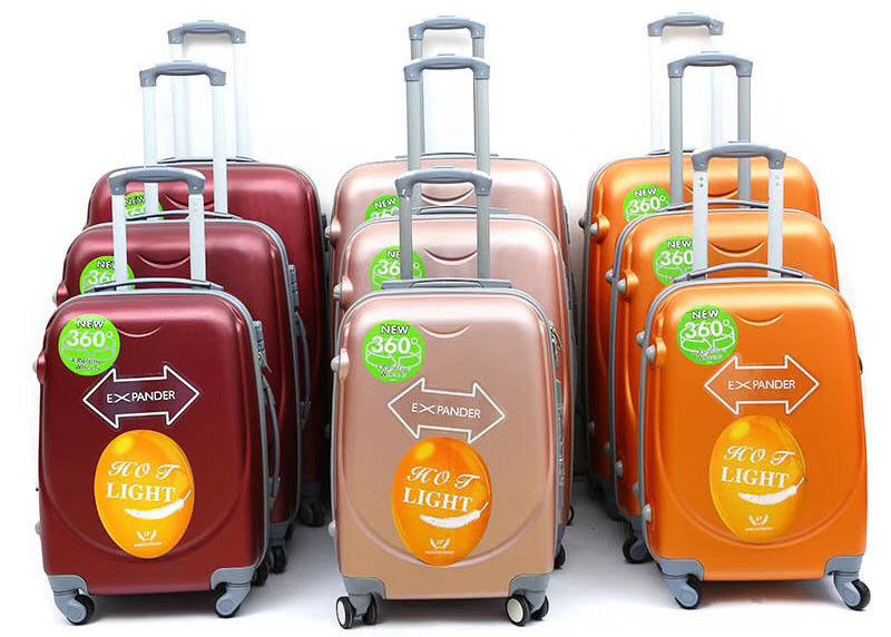 Polyester Travel ABS PC Luggage Multicolor Waterproof TSA Lock