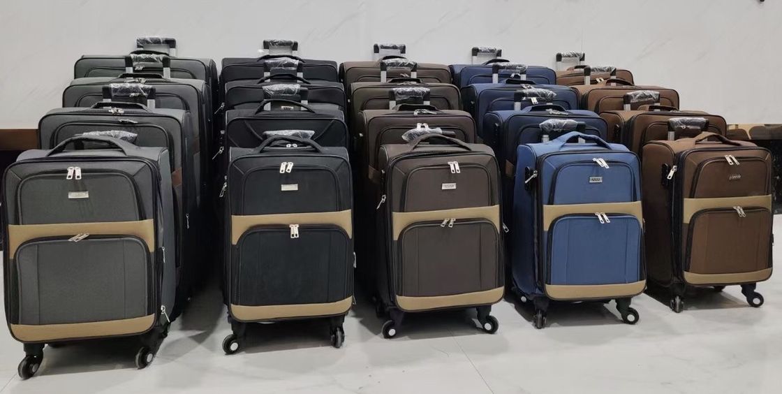 Multicolor Unisex Fabric Spinner Luggage , Polyester Fabric Cabin Suitcase