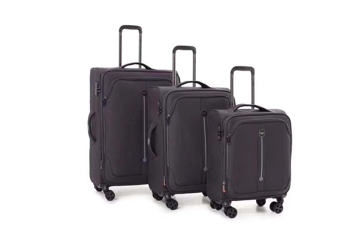 Shockproof Practical 4 Wheel Fabric Suitcase , Multicolor Carry On Luggage Fabric