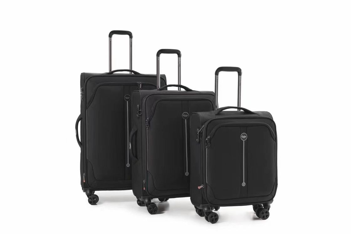 Shockproof Practical 4 Wheel Fabric Suitcase , Multicolor Carry On Luggage Fabric