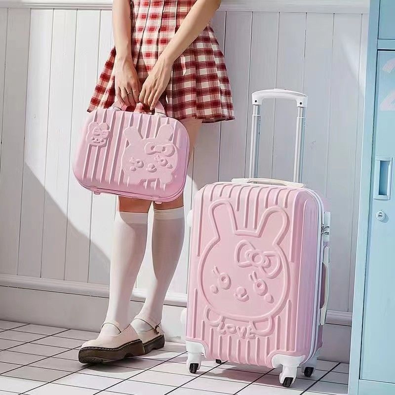 Chic Travel Companion: Girls' Suitcase with Built-In Makeup Case for Stylish Adventures