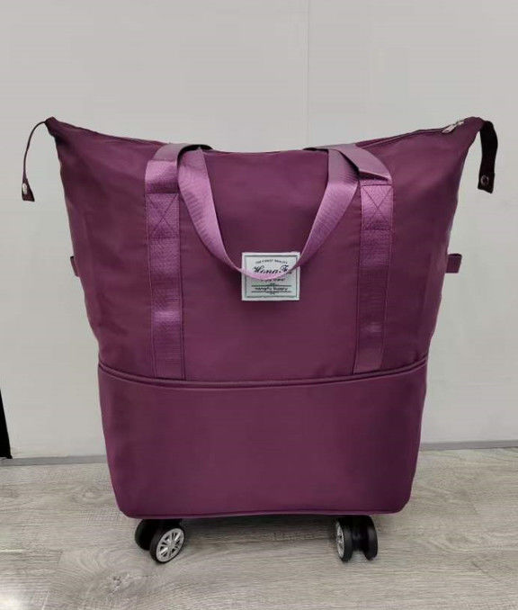 Foldable Bag With Wheels Waterproof Shoulder Outdoor Use Bags Travel Duffel Folding Travel Bag