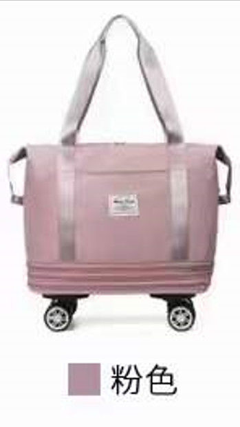 New High-Capacity Oxford Cloth Rolling Handheld Expansion Double-Layer Dry Wet Separation Luggage Travel Bag