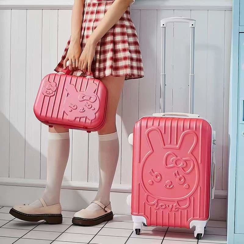 Cheap Cartoon ABS Luggage Sets 14 20 24 Inch Travel Trolley Bags 4 Wheel Luggage Suitcase With Combination Lock