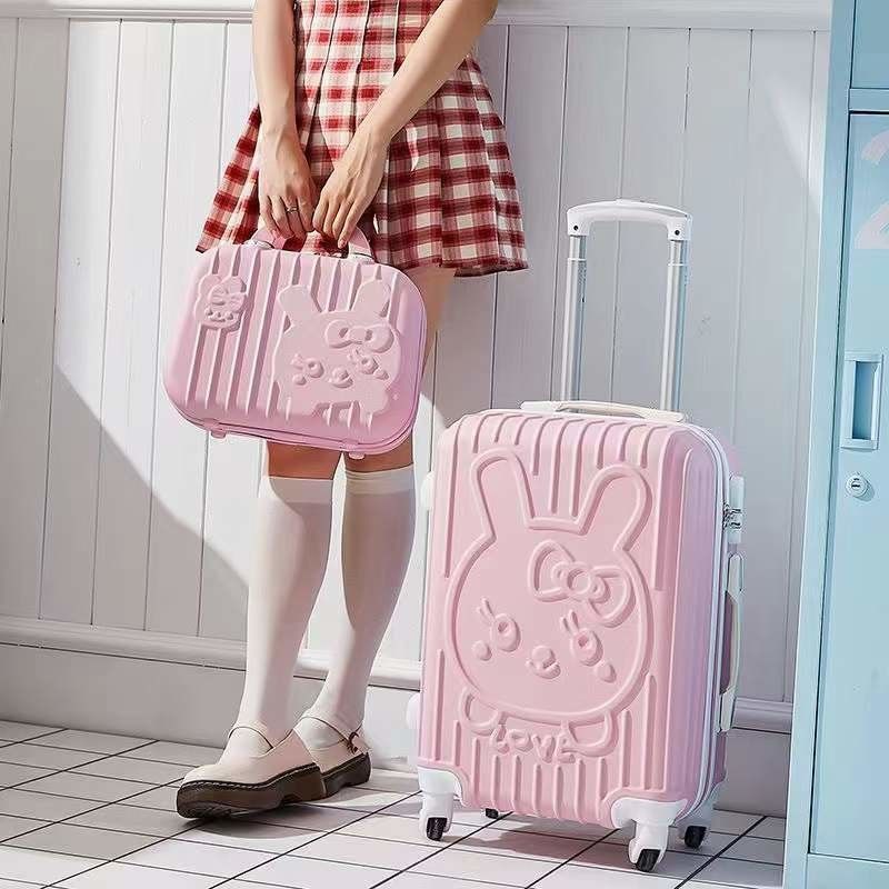 New Love Cartoon Cute Cat Mother Trolley Suitcase Universal Luggage Sets Wheel   Suitcase 20 Inch Boarding Case AP875
