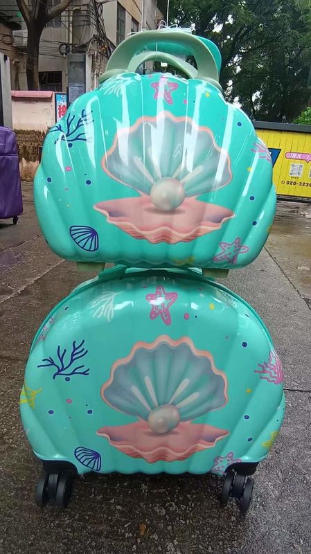 Children'S Luggage Box Cartoon Shell Children'S Trolley Box Universal Wheel Luggage Box Bag With Pouch