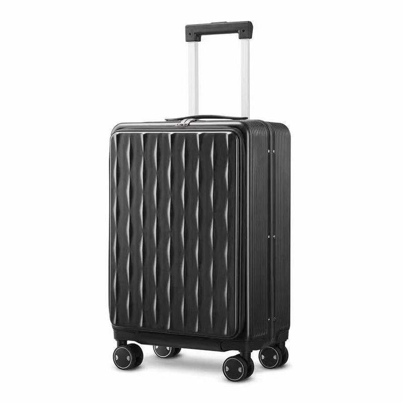 ABS PC Luggage Front Open Trunk Multifunctional Zipper Trolley Case Travel Password Boarding Case