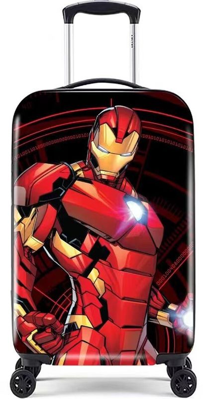 Cartoon Print Children Hard Case Luggage Superman School Child Suitcase ABS PC 4 Wheels Kids Hard Shell Luggage
