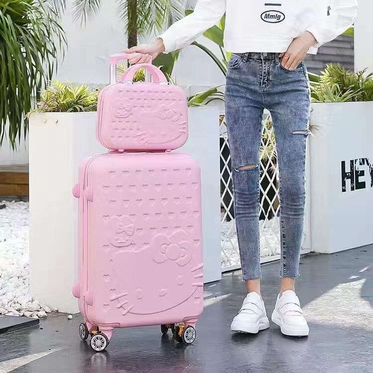 Wholesaler Customized ABS Riding Luggage Great Price 4 Wheels Trolley Bag Children Travel Suitcase Sets