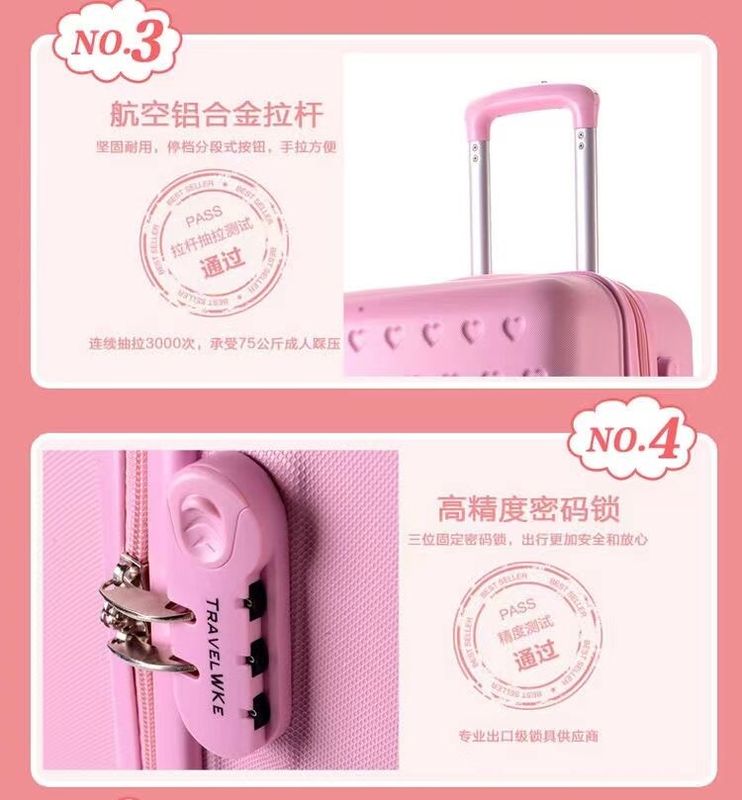 Wholesaler Customized ABS Riding Luggage Great Price 4 Wheels Trolley Bag Children Travel Suitcase Sets