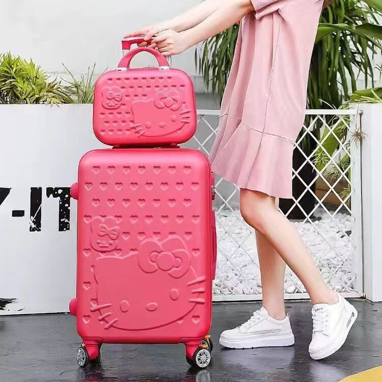 Kids PC Custom Travel Trolley Luggage Bags Suitcase Sets Plastic Rolling SuitCase For Children