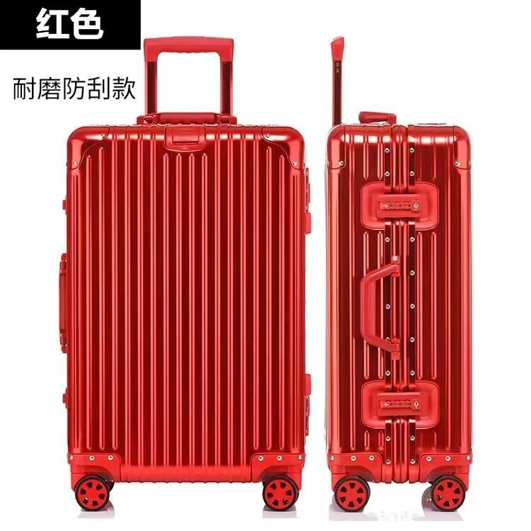 Aluminum Frame Travel Trolley With Silent Wheels Durable Hard Shell Customized Traveling Suitcase Luggage