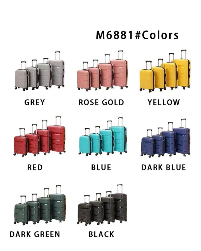 Design Luggage Rolling Carry On Trolley OEM/ODM Trolley Luggage Airplane Hard Shell Custom PP Luggage Set