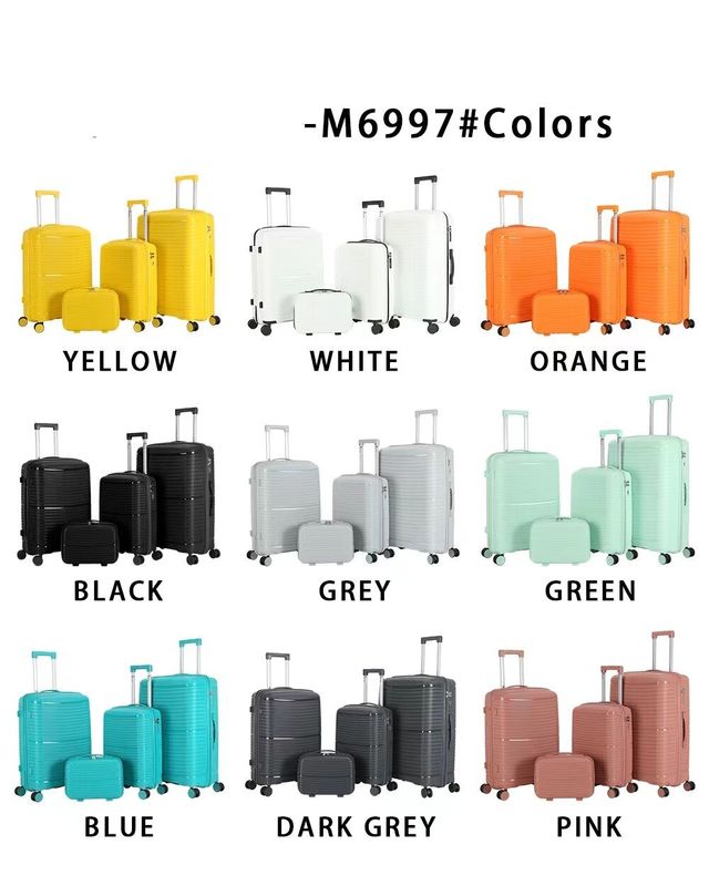 High Quality Dual Wheel Luggage Set With TSA Lock Silent Spinner Made PP Travel Mute Wheels