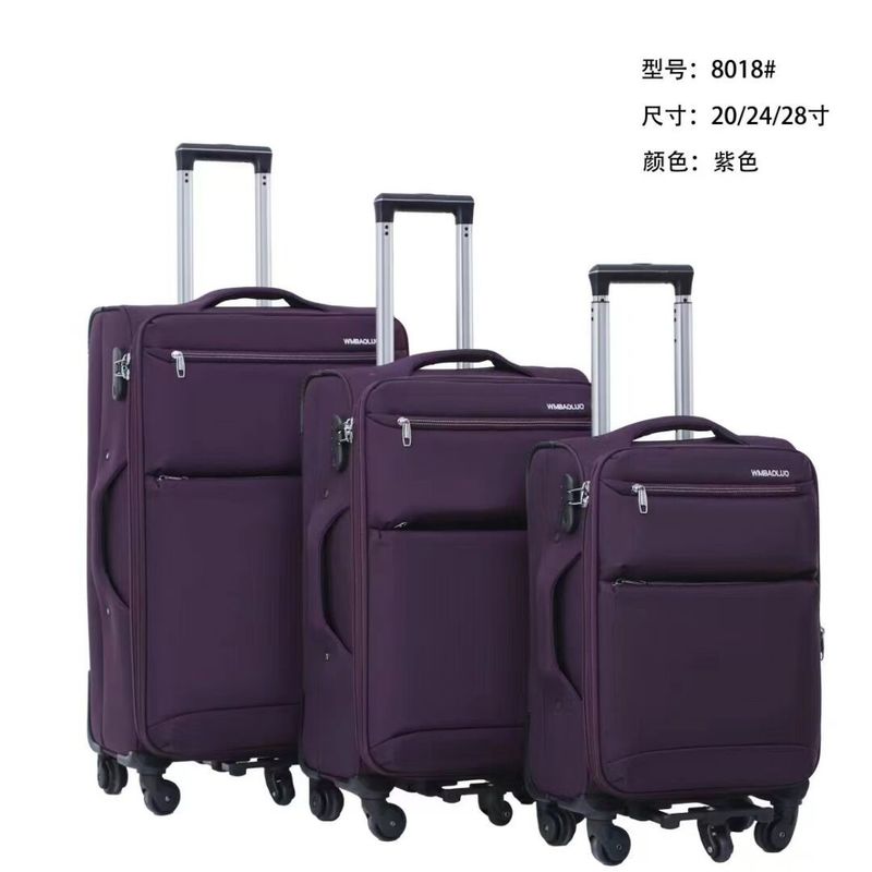 Accept Customized Hand Carry Travel Bag Luggage With TSA Lock Soft Fabric Trolley Luggage Oxford Trolley Bag