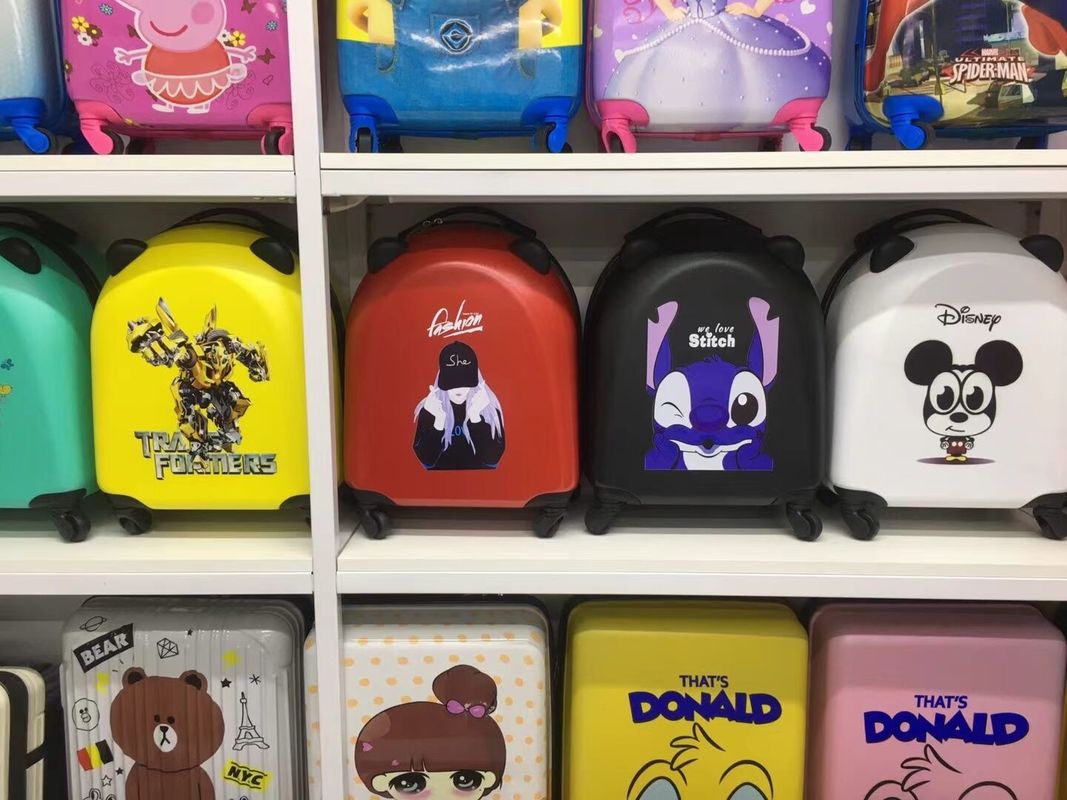 Fashion Custom Logo ABS Luggage Bags Trolley Case Spinner Rolling Kids Trolley Luggage With 4 Wheels