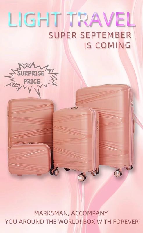 PP Luggage Of Accept Customized Universal Wheel And Double Zipper High Quality Luggage Sets