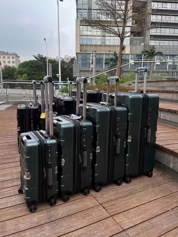 Custom Waterproof ABS Luggage 20 24 28 Inch Hard Shell Aluminum TSA PP Women Suitcase