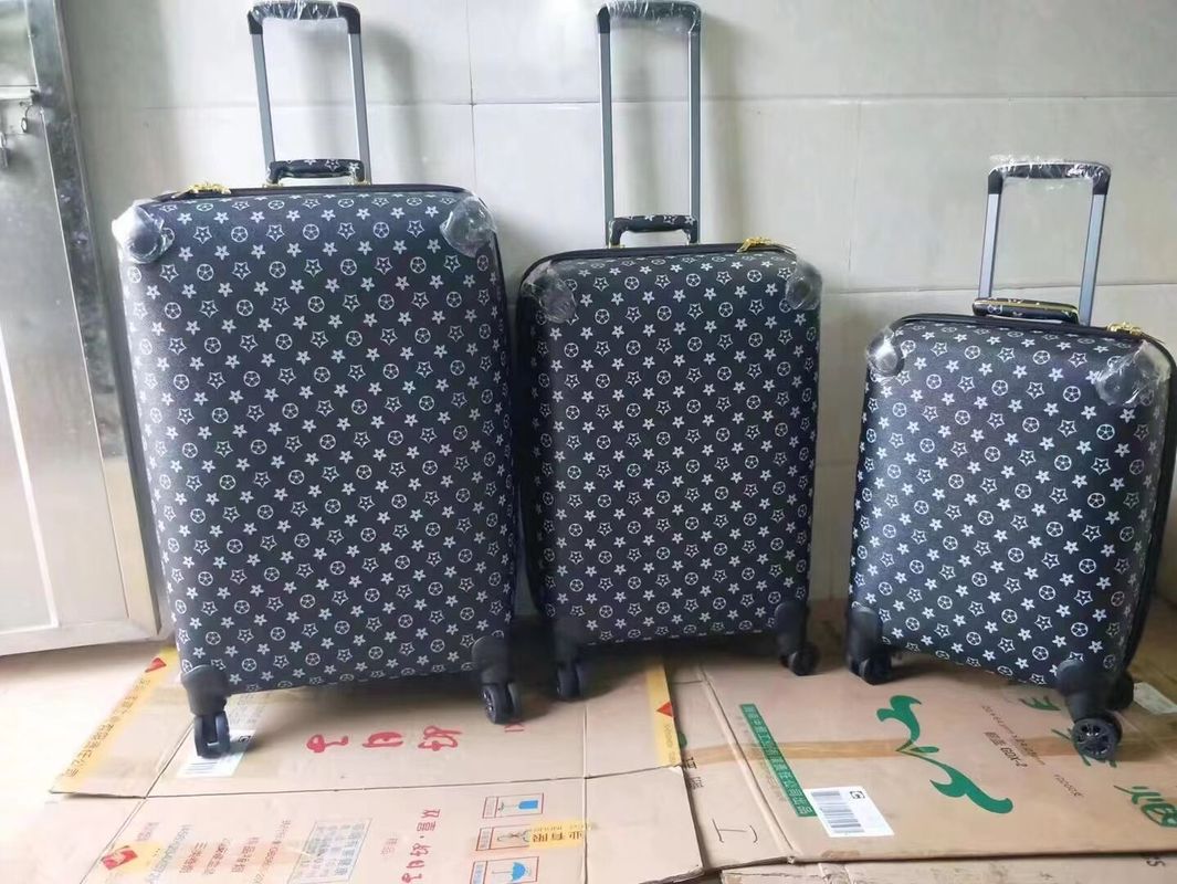 Factory Custom OEM Leather Wholesale High Quality Aluminum Alloy Frame Trolley Suitcase Luxury Luggage Sets