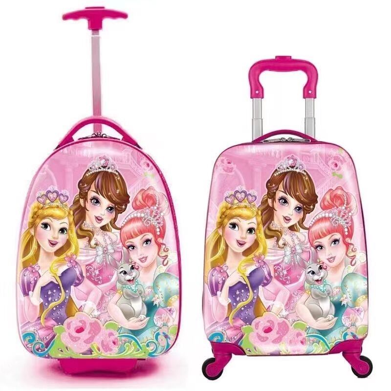 High Quality ABS PC 18 Inch Travelling Bagaglio Luggage Trolley Bags Children School For Kids
