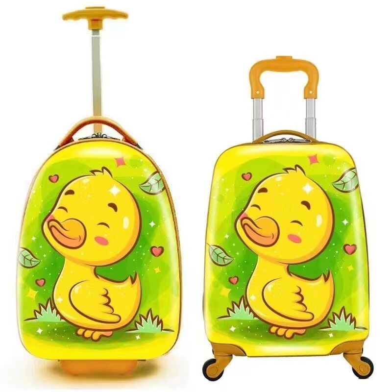 Colorful Cute Kids ABS Pc Luggage With Custom Prints Kids Luggage Stylish Kids Spinner Suitcase For School Travel Trip