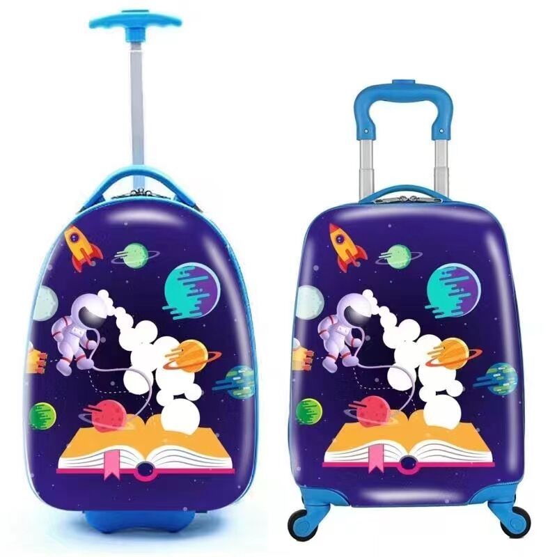 New Design Carry-On Kids Luggage Children Cartoon Travel Trolley Suitcase On Spinner Wheel Cabin Rolling Luggage Bags