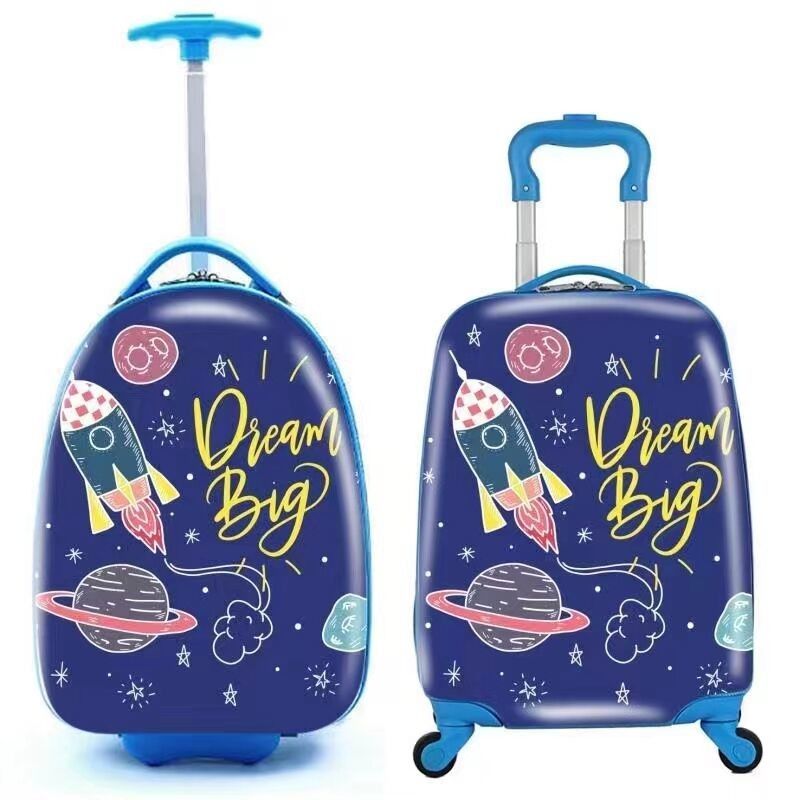 Hot Selling 4 Wheel Spinner Luggage Kids Travel Trolley Bag School Bag Plastic Suitcase Storage