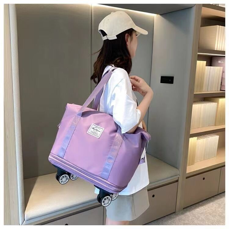 Wholesale Expandable Folding Duffel Bag Waterproof Dry Wet Bag Organizer Weekender Travel Luggage Bag With Wheels