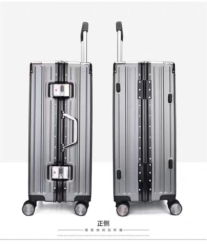 Aluminum Frame Hand Luggage Mute Universal Wheel Trolley Case In Stock Large Capacity Baggage Luggage Trolly Bag