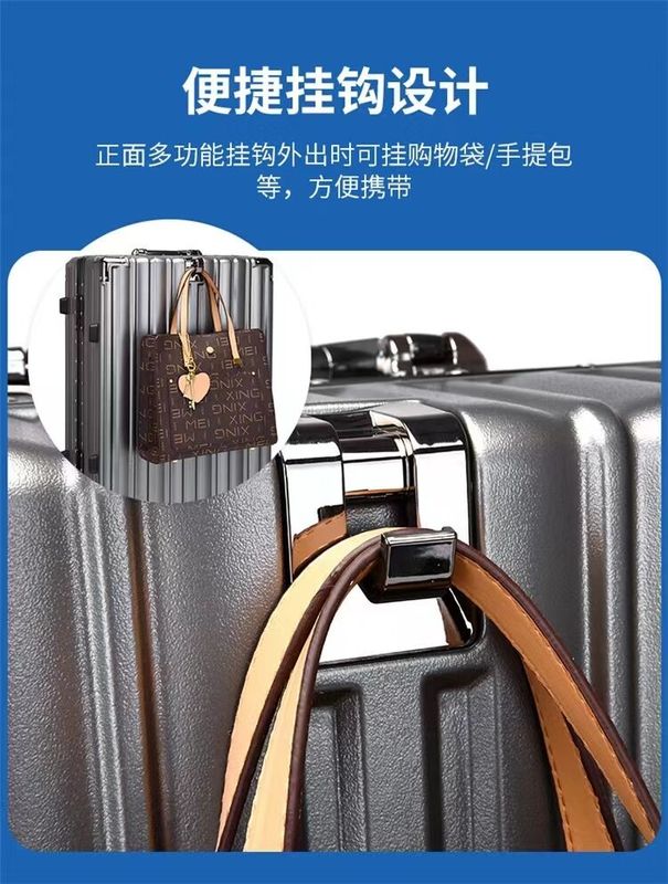 Aluminum Frame Hand Luggage Mute Universal Wheel Trolley Case In Stock Large Capacity Baggage Luggage Trolly Bag