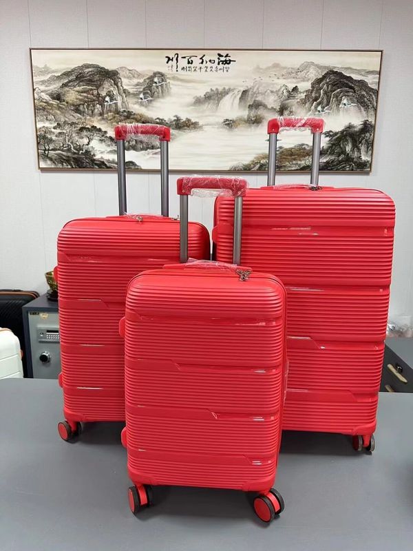 Travel Trolley Bags Vintage Trendy PP Carry On Luggage Plastic Suitcase Sets