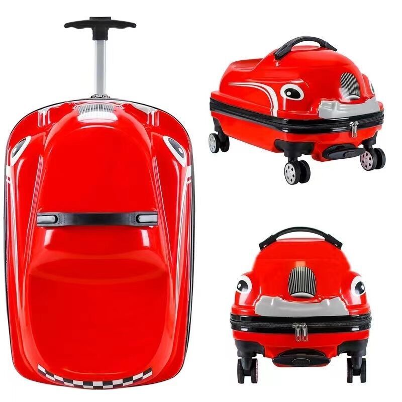 High Quality Kids Travel Bags Luggage Car-Shape Hard Shell ABS PC Luggage Suitcase Kids Travelling Bags Trolley Luggage