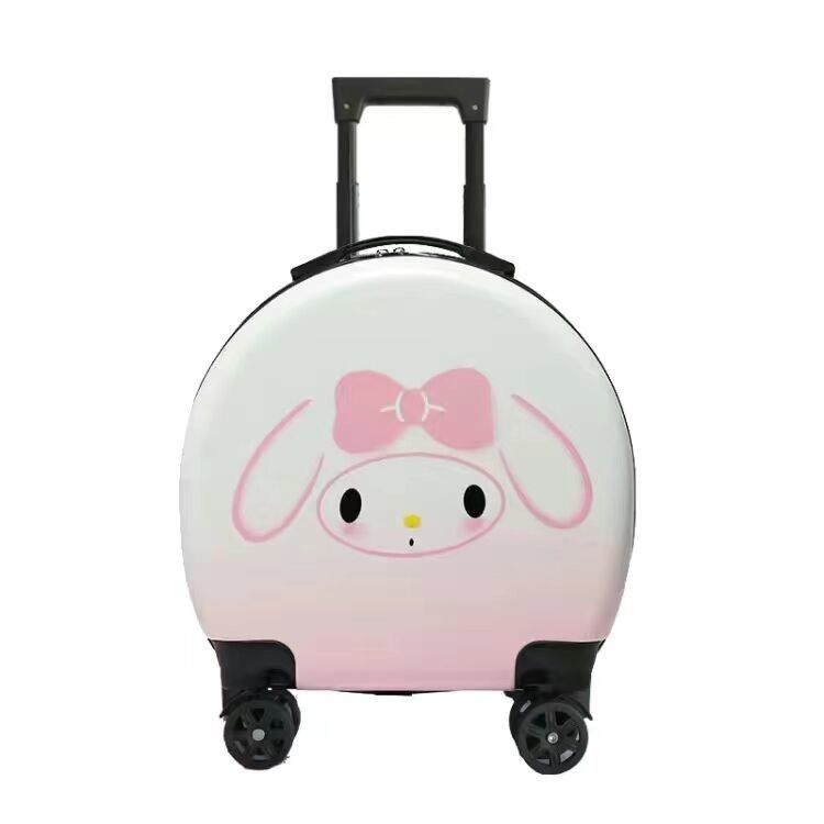 Carry On Suitcase On Wheels Travel Rolling Luggage Kids Rounded Luggage Cabin Trolley Bag Cute Small Case
