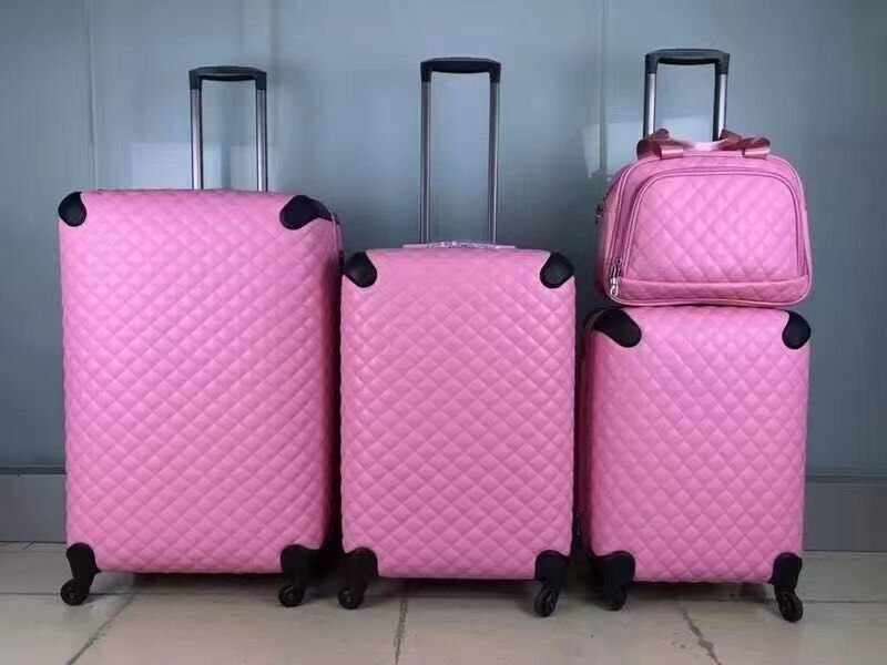 Wholesale Designer Custom Logo Print Trolley PU Leather Travelling Bags Sets Travel Suitcases Luggage