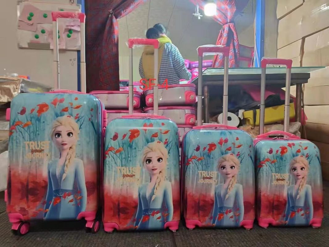 16/18/20/22 Inch Waterproof Children Printing Travel Luggage PC Kids Trolley Bag With Wheels For School
