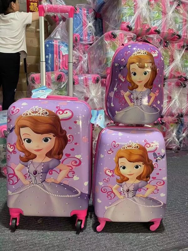 Factory Wholesale Custom Children'S Luggage Light Trolley Case For School Students Outdoor Cartoon Travel Case