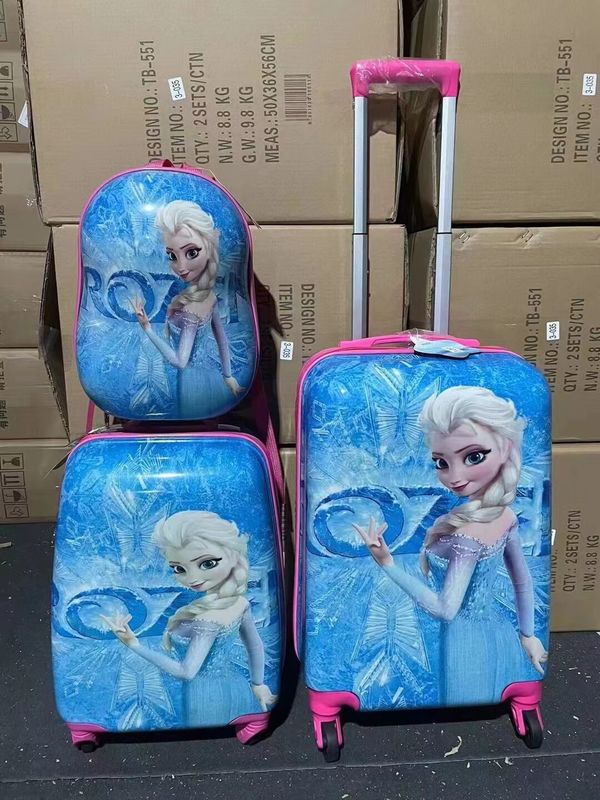 Print Suitcases Cosmetic Bags Cases PC ABS Suitcase On Wheels Luggage Trolley Bag Luggage Factory