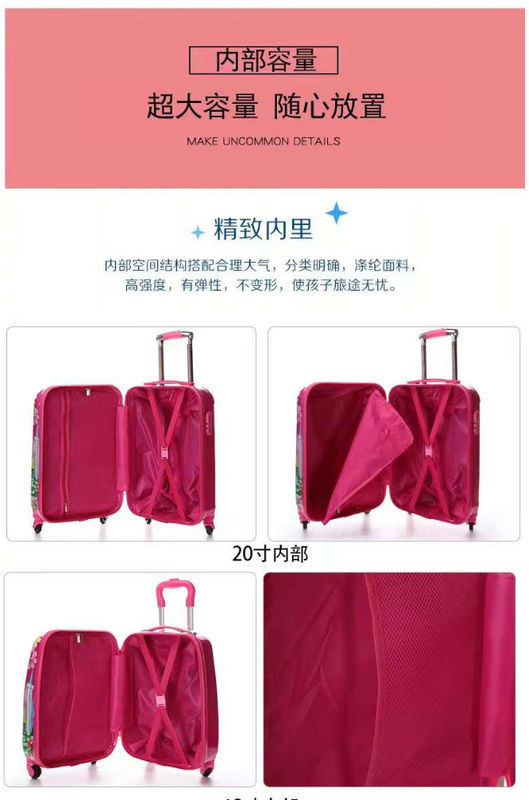 13 16 20 Inch Suitcases Kids Custom Anime Pattern Printing Design Abs+Pc Luggage Set Traveling Travel Trolley Bags