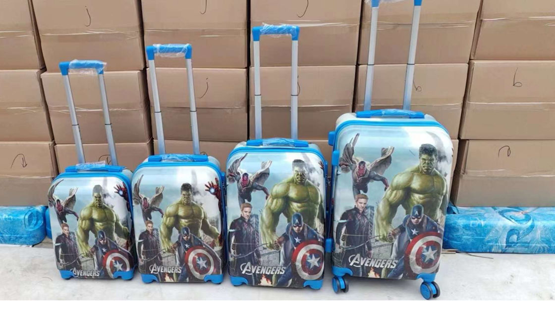 Custom Cartoon Anime Super Man Suitcase Children Rolling Luggage Bag Kids Boy Trolley Cases