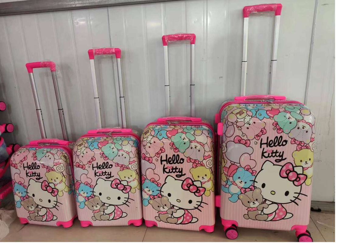 Pink Kt Baby Suitcase With Spinner Wheel Handle Lightweight Unicorns Carry On Luggage For Girls Kids Hello Kitties