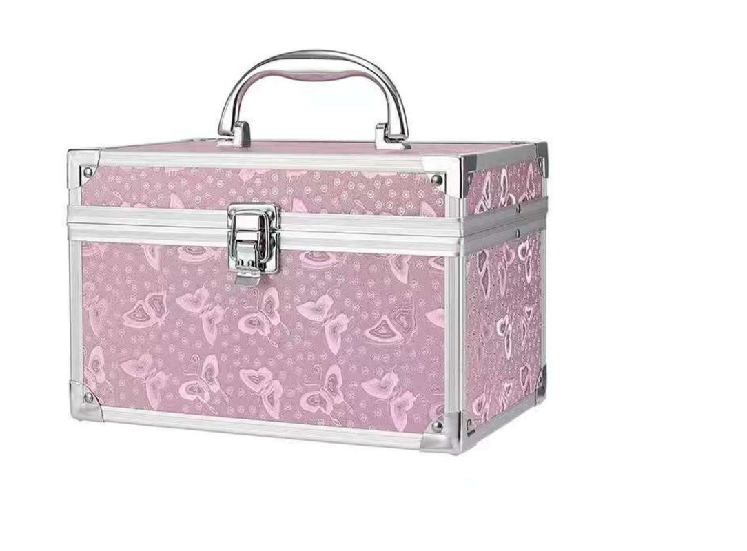 Low MOQ Vanity Case With Mirror Makeup Brush Case Travel Make Up Box Luggage Aluminum Cosmetic Case Organiser Storage