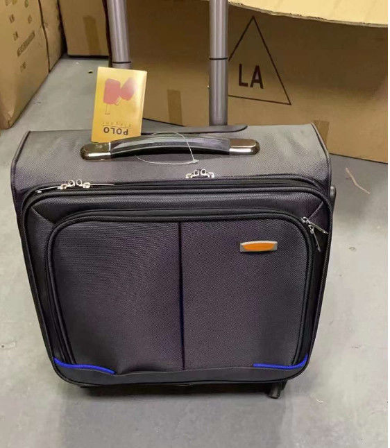 Leisure Design Light Weight Soft Double 4 Wheels Spinner Aluminum Trolley Carry On Travelling Bag Luggage Trolly