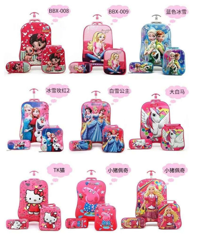 New Arrival High Quality School Trolley Children Girls School Bag For School Trolley Bag